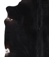 Solid Black X-Large Brazilian Cowhide Rug 6'2"H x 6'8"W #A6372 by Hudson Hides