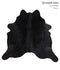 Solid Black X-Large Brazilian Cowhide Rug 6'4