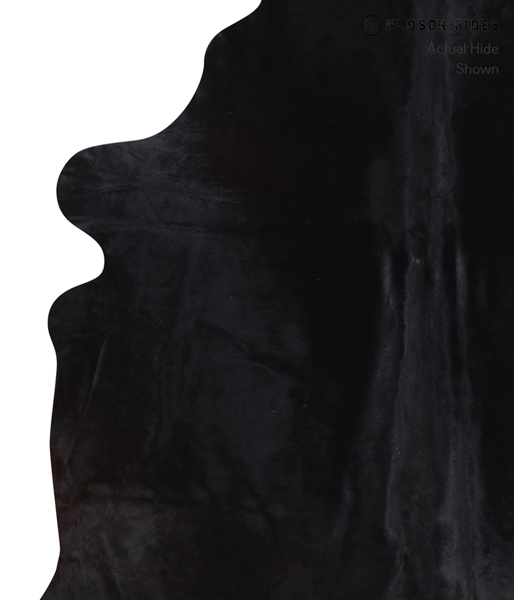 Solid Black Cowhide Rug #A6376