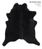 Solid Black X-Large Brazilian Cowhide Rug 6'9