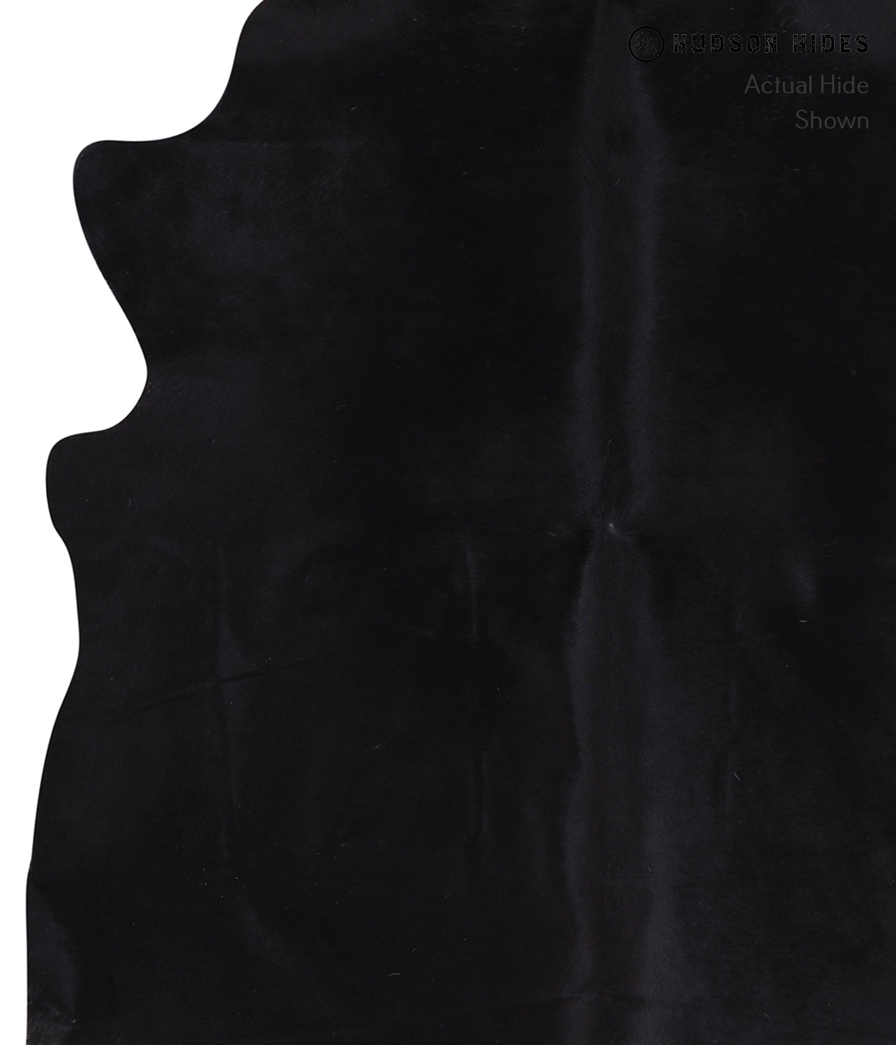 Solid Black Cowhide Rug #A6393