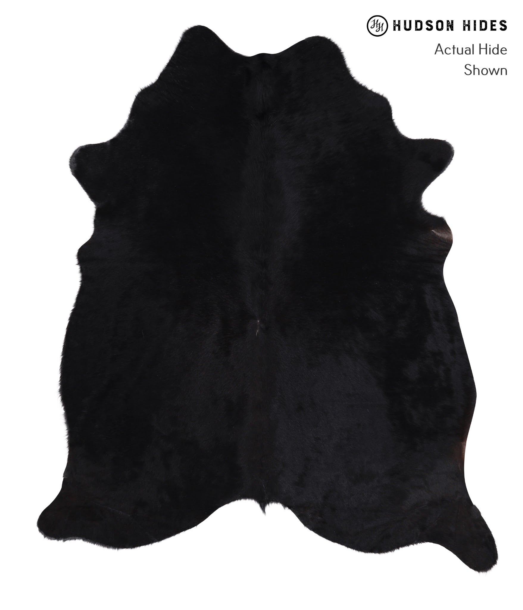 Solid Black Cowhide Rug #A6397