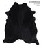 Solid Black X-Large Brazilian Cowhide Rug 6'11