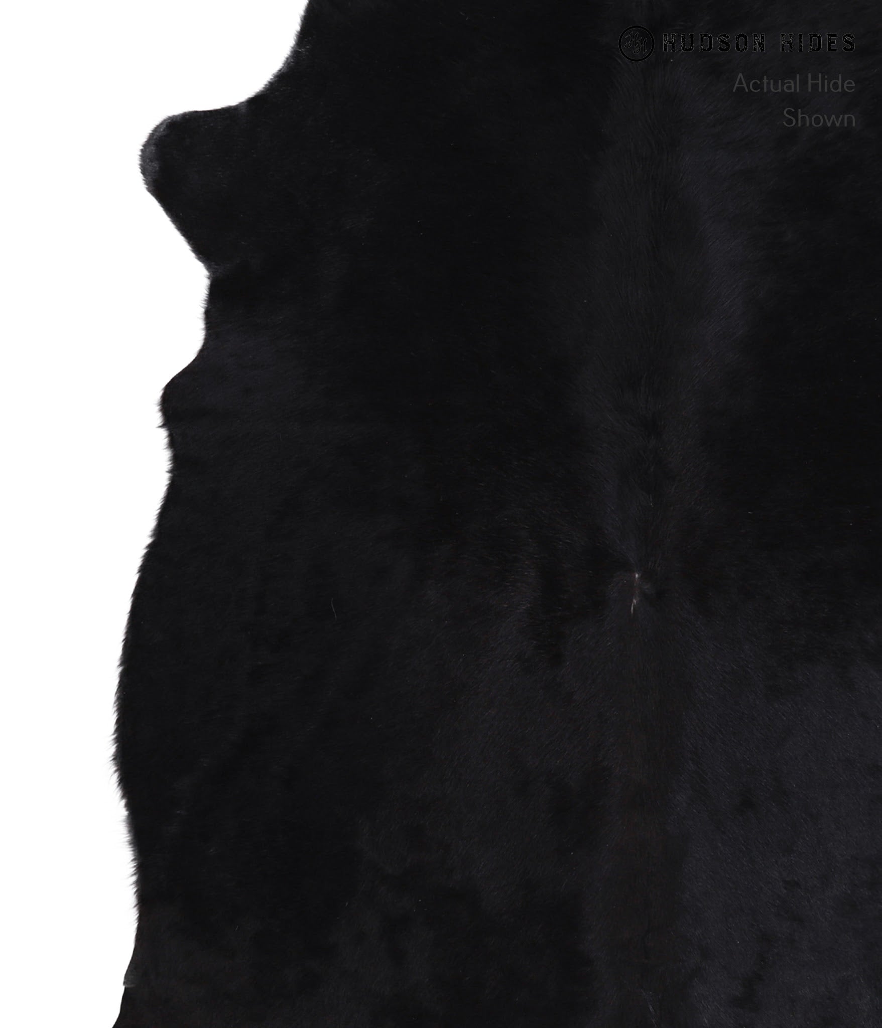 Solid Black Cowhide Rug #A6397
