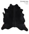 Solid Black X-Large Brazilian Cowhide Rug 6'5