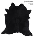 Solid Black X-Large Brazilian Cowhide Rug 6'10"H x 6'4"W #A6403 by Hudson Hides