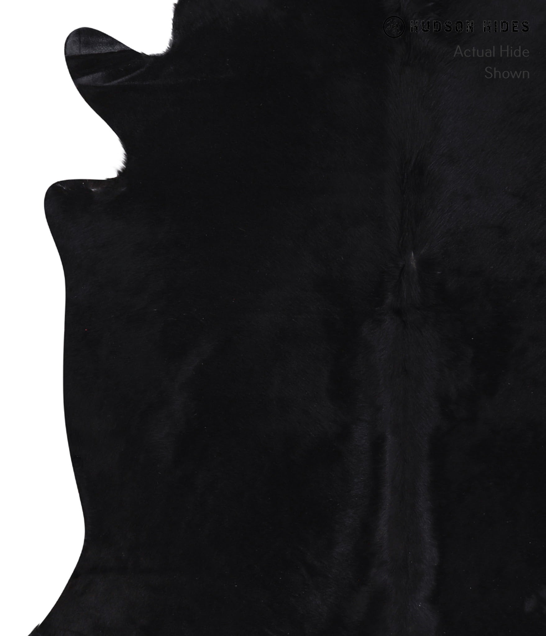 Solid Black Cowhide Rug #A6403