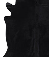 Solid Black X-Large Brazilian Cowhide Rug 6'10"H x 6'4"W #A6403 by Hudson Hides