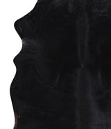 Solid Black X-Large Brazilian Cowhide Rug 6'6"H x 6'1"W #A6405 by Hudson Hides