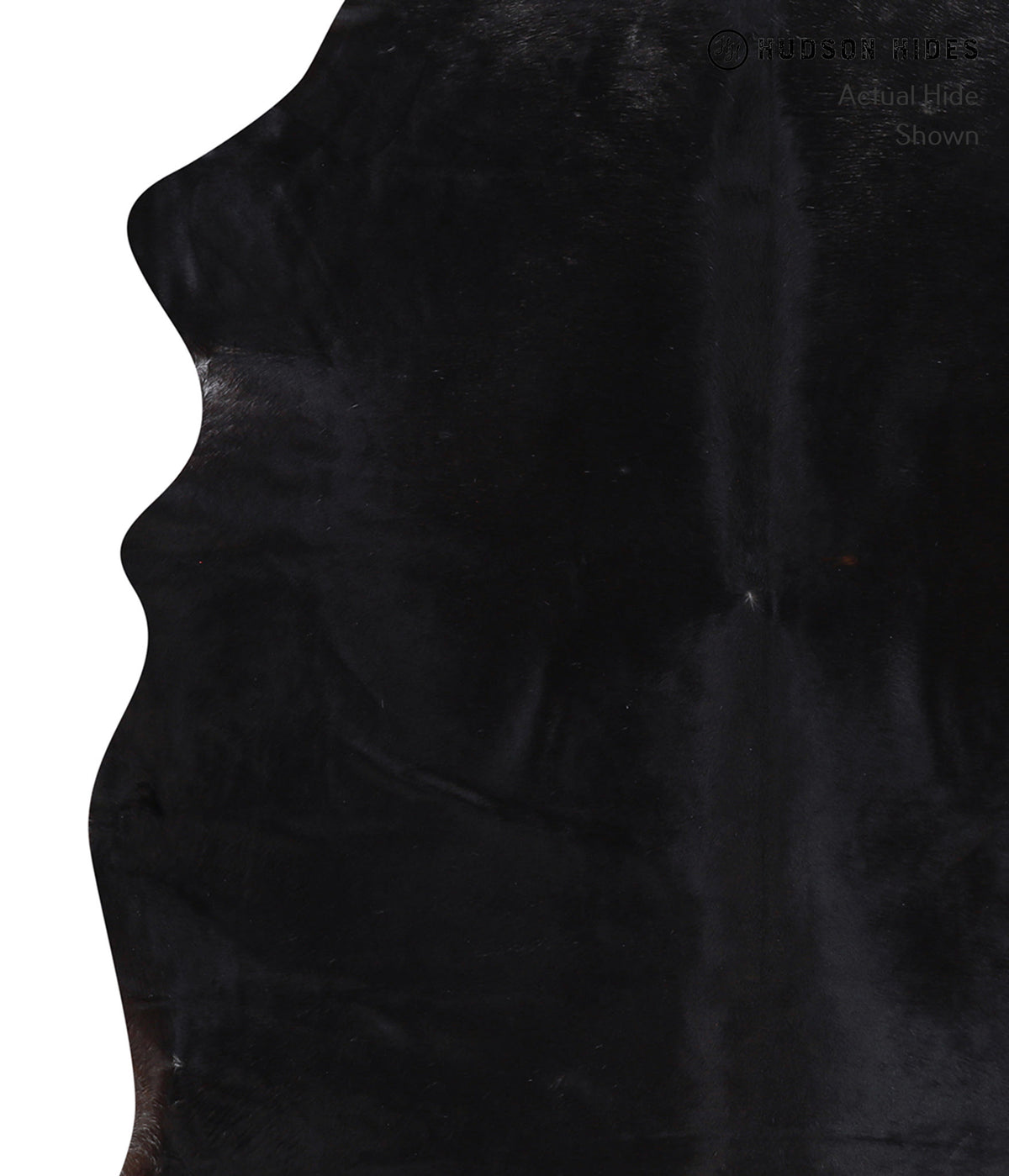 Solid Black Cowhide Rug #A6405