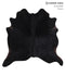 Solid Black X-Large Brazilian Cowhide Rug 6'4