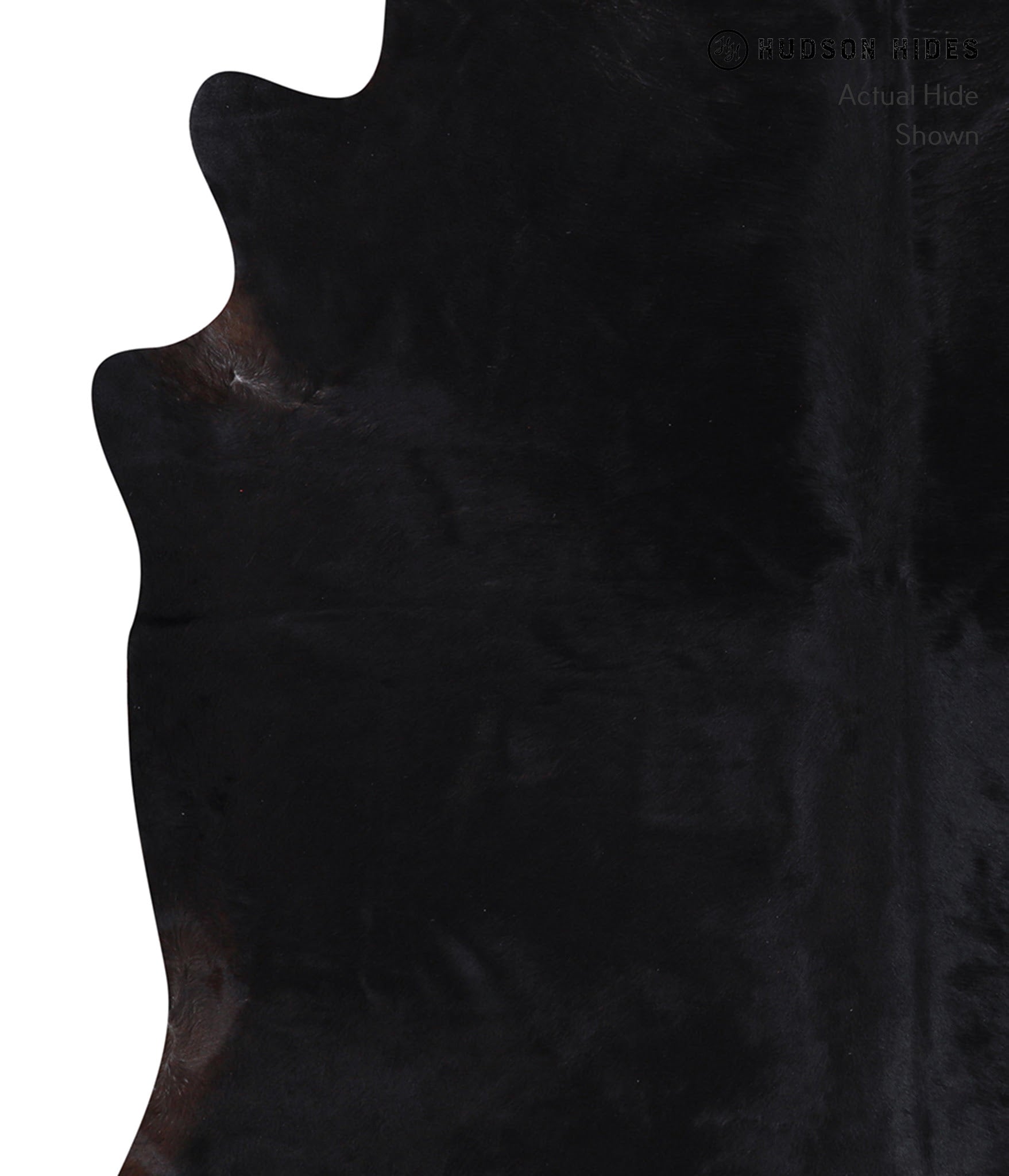 Solid Black Cowhide Rug #A6407