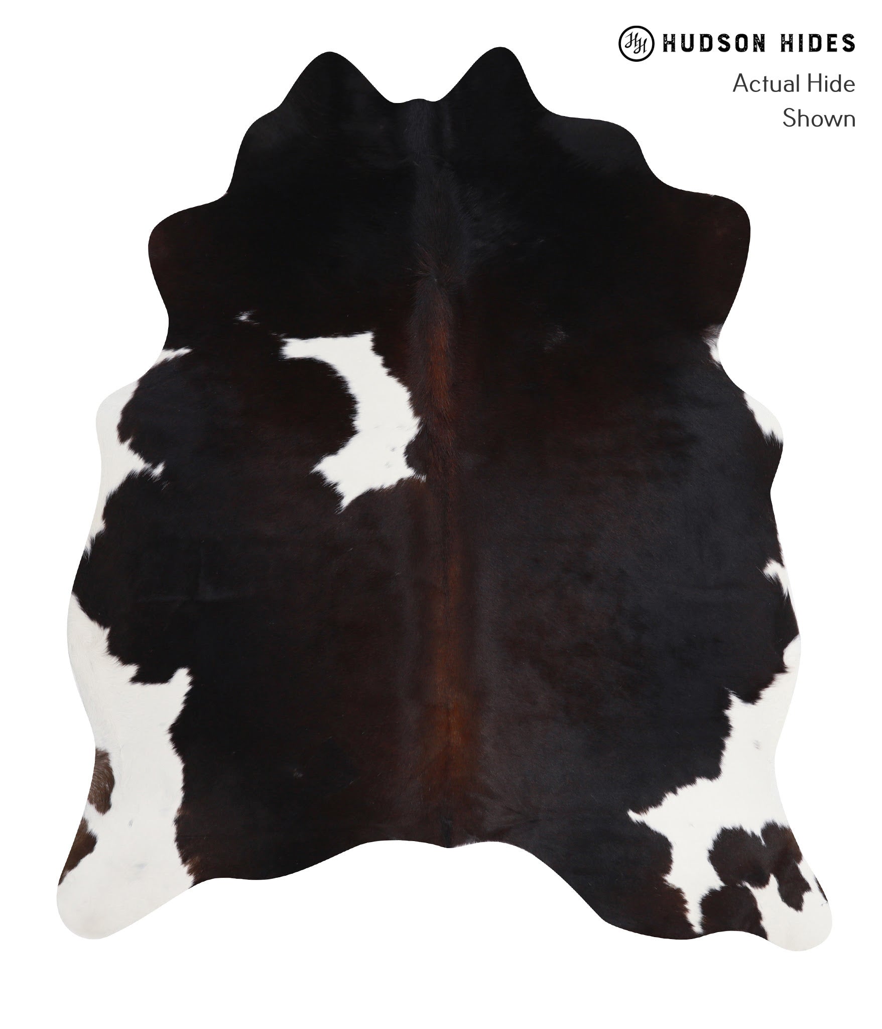Chocolate and White Cowhide Rug #A6436