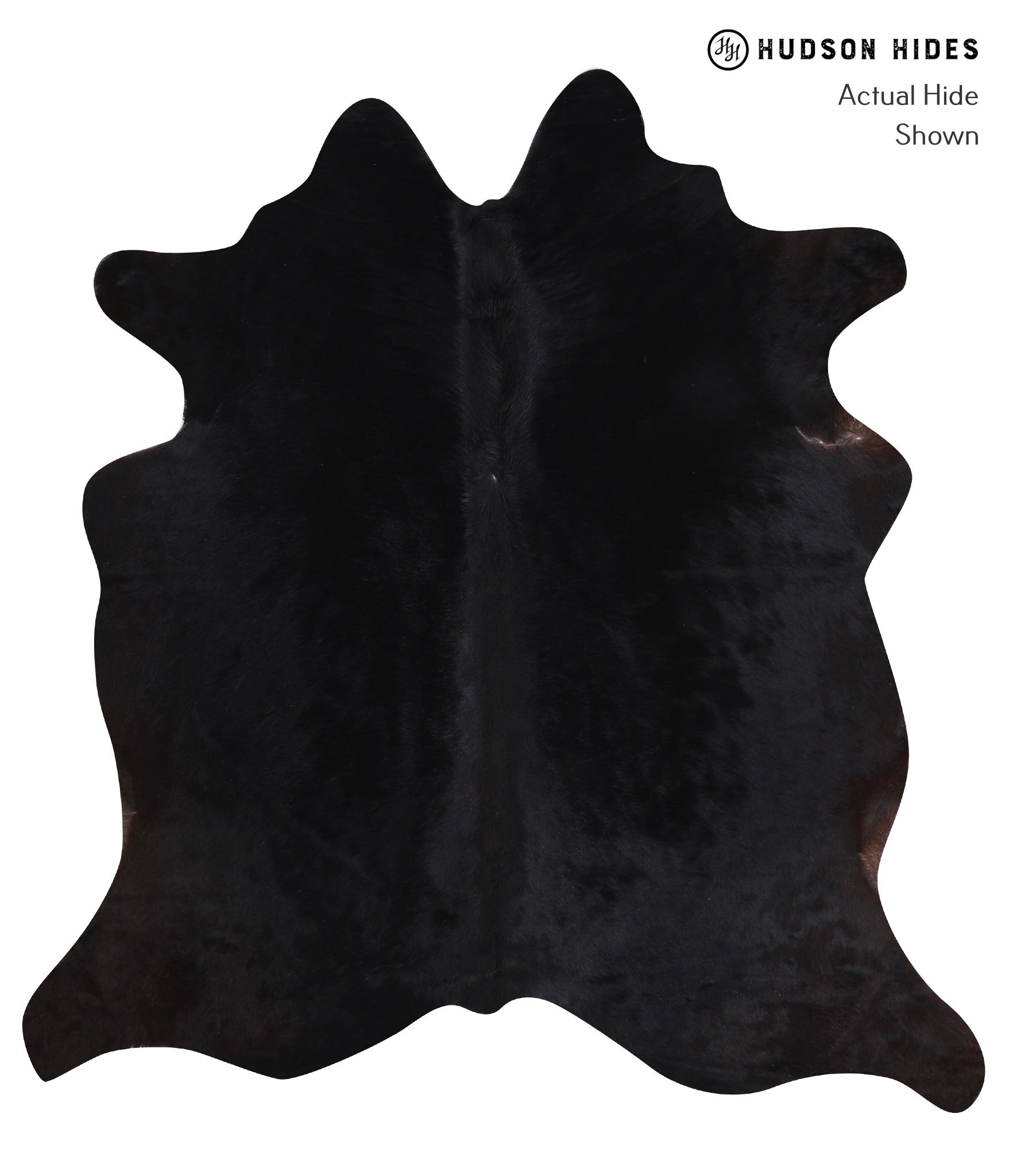 Solid Black Cowhide Rug #A6455