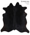 Solid Black X-Large Brazilian Cowhide Rug 6'8