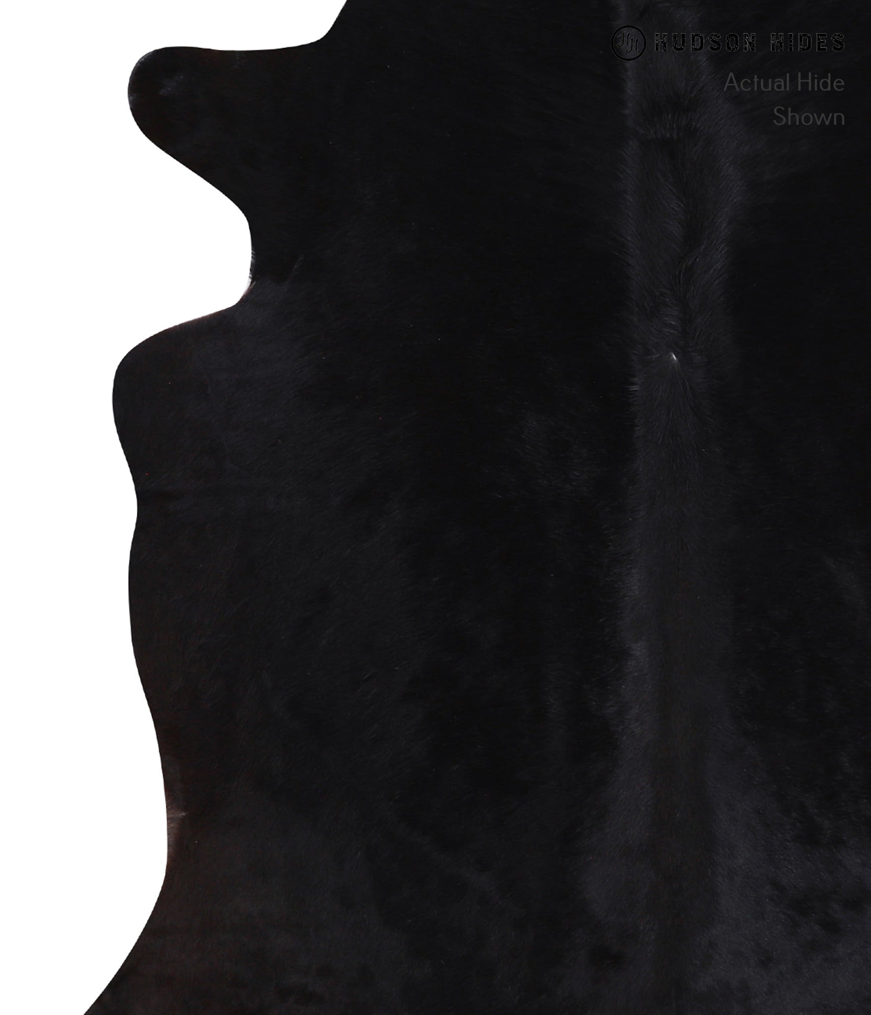 Solid Black Cowhide Rug #A6455