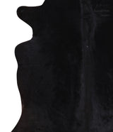 Solid Black X-Large Brazilian Cowhide Rug 6'8"H x 6'2"W #A6455 by Hudson Hides