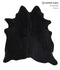 Solid Black X-Large Brazilian Cowhide Rug 6'8