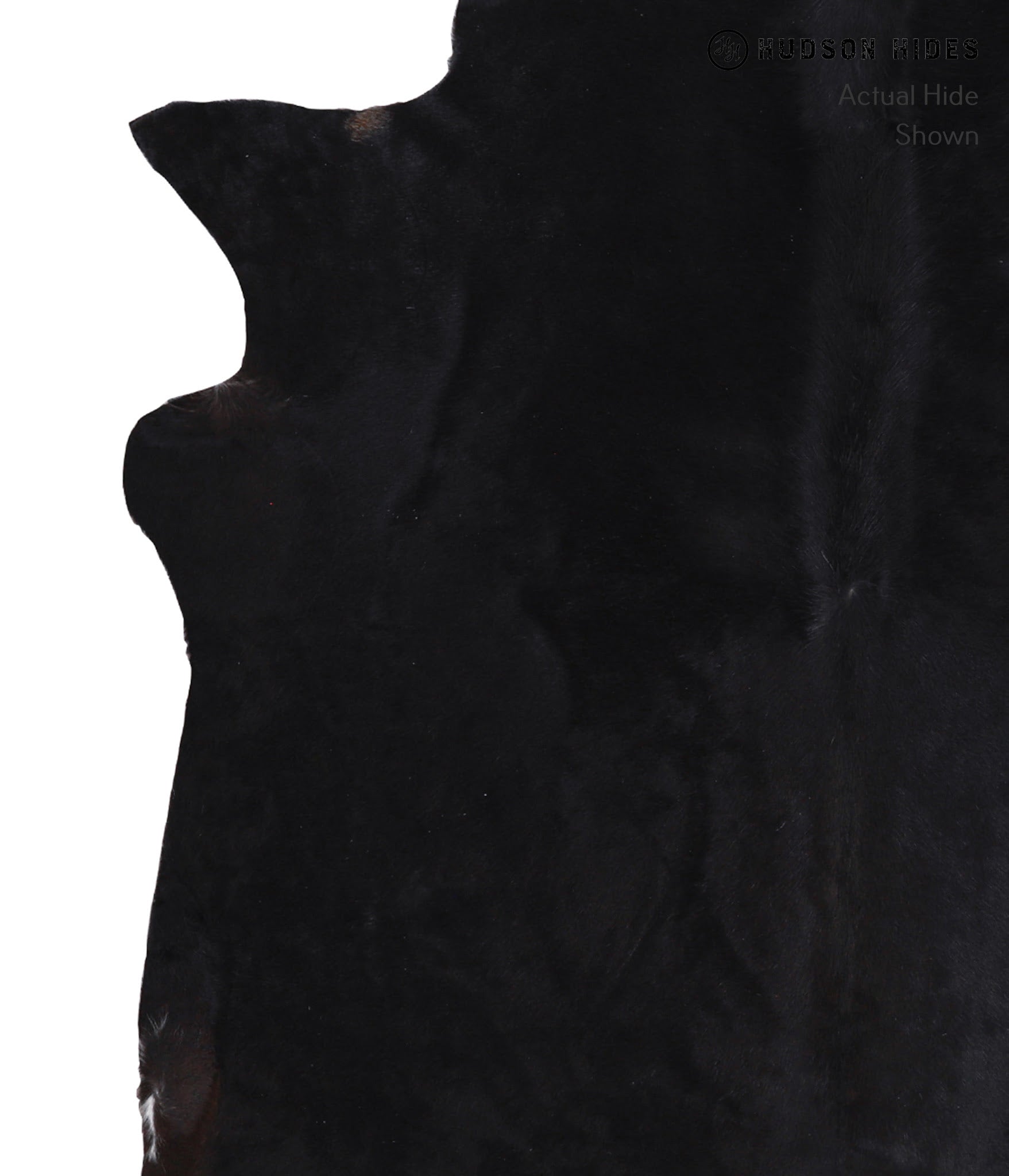 Solid Black Cowhide Rug #A6472
