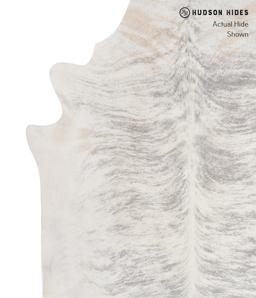 Grey Brindle X-Large Brazilian Cowhide Rug 7'2"H x 6'0"W #A6497 by Hud