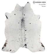 Salt and Pepper Black X-Large Brazilian Cowhide Rug 7'2"H x 6'2"W #A6505 by Hudson Hides