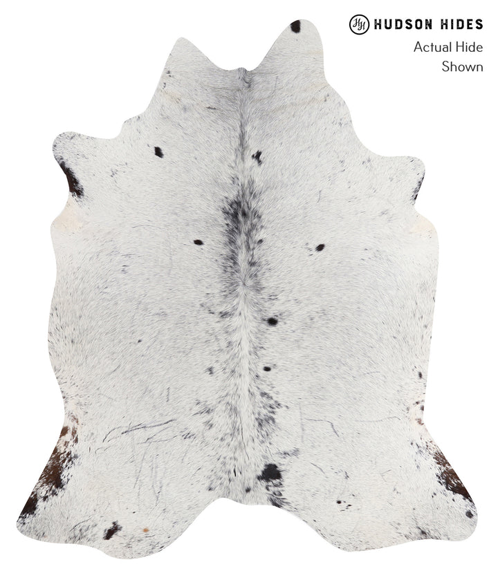 Salt and Pepper Black X-Large Brazilian Cowhide Rug 7'2"H x 6'2"W #A6505 by Hudson Hides