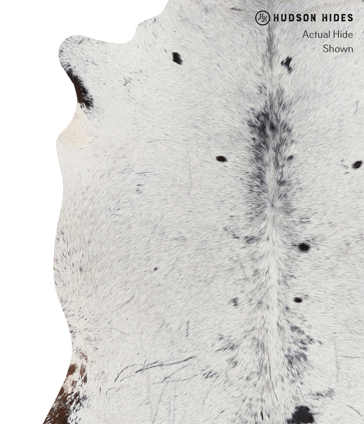 Salt and Pepper Black X-Large Brazilian Cowhide Rug 7'2"H x 6'2"W #A6505 by Hudson Hides