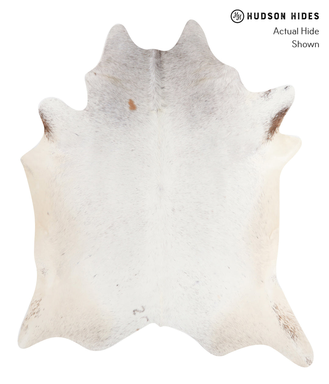 Salt and Pepper Brown XX-Large Brazilian Cowhide Rug 7'7"H x 6'7"W #A6