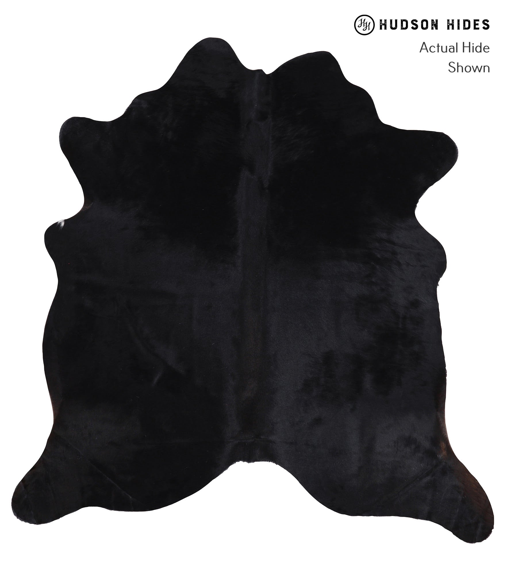 Solid Black Cowhide Rug #A6544