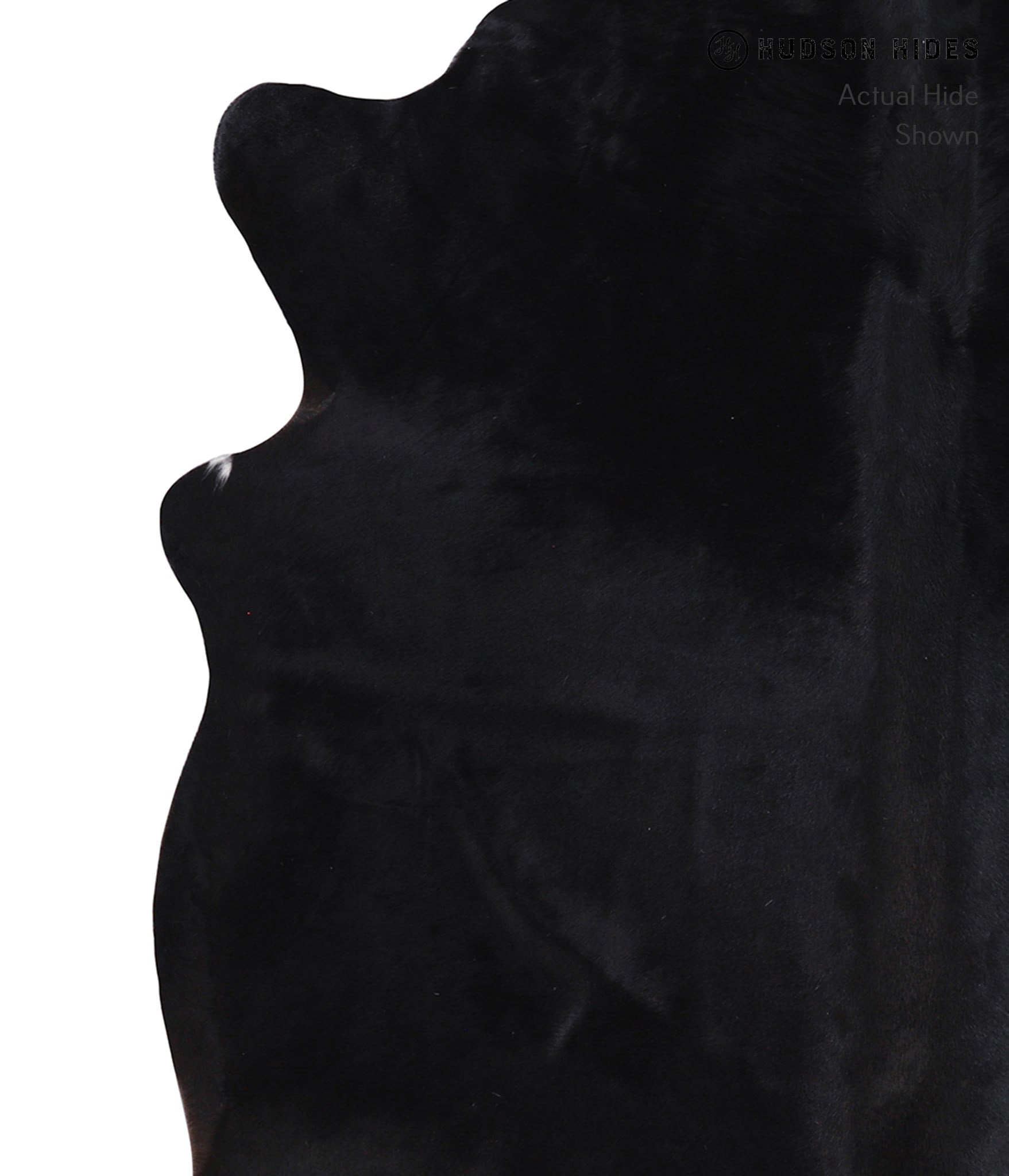 Solid Black Cowhide Rug #A6544