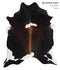 Chocolate and White X-Large Brazilian Cowhide Rug 7'7