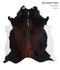 Chocolate and White X-Large Brazilian Cowhide Rug 7'3