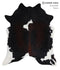 Chocolate and White X-Large Brazilian Cowhide Rug 7'0