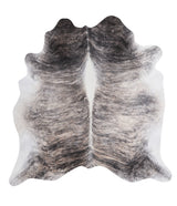 Grey Brindle Large Brazilian Cowhide Rug 6'4"H x 6'0"W #A6739 by Hudson Hides