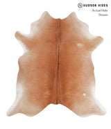Solid Brown X-Large Brazilian Cowhide Rug 7'0"H x 6'7"W #A6776 by Hudson Hides