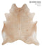 Beige XX-Large Brazilian Cowhide Rug 8'3