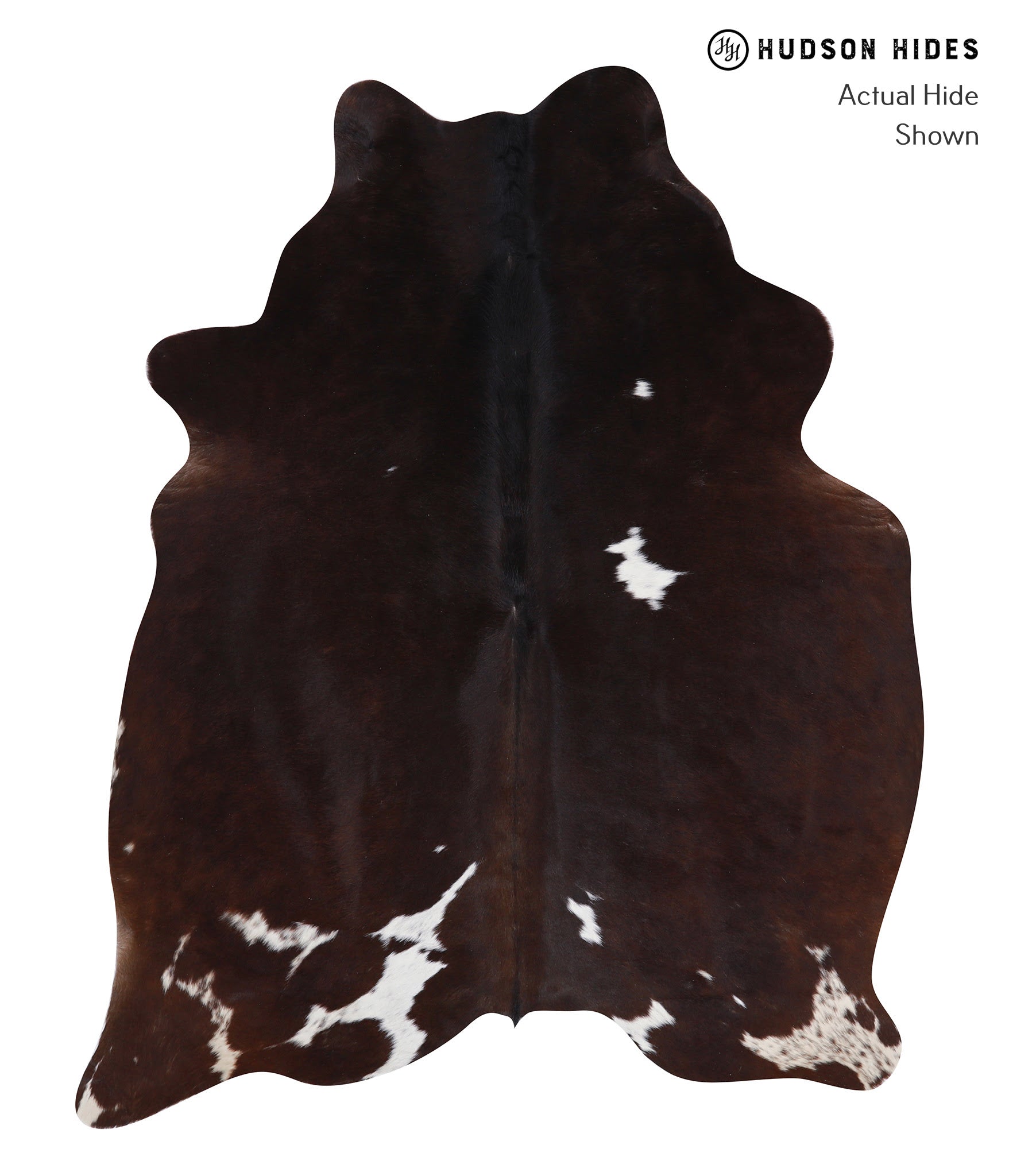 Chocolate and White Cowhide Rug #A6985