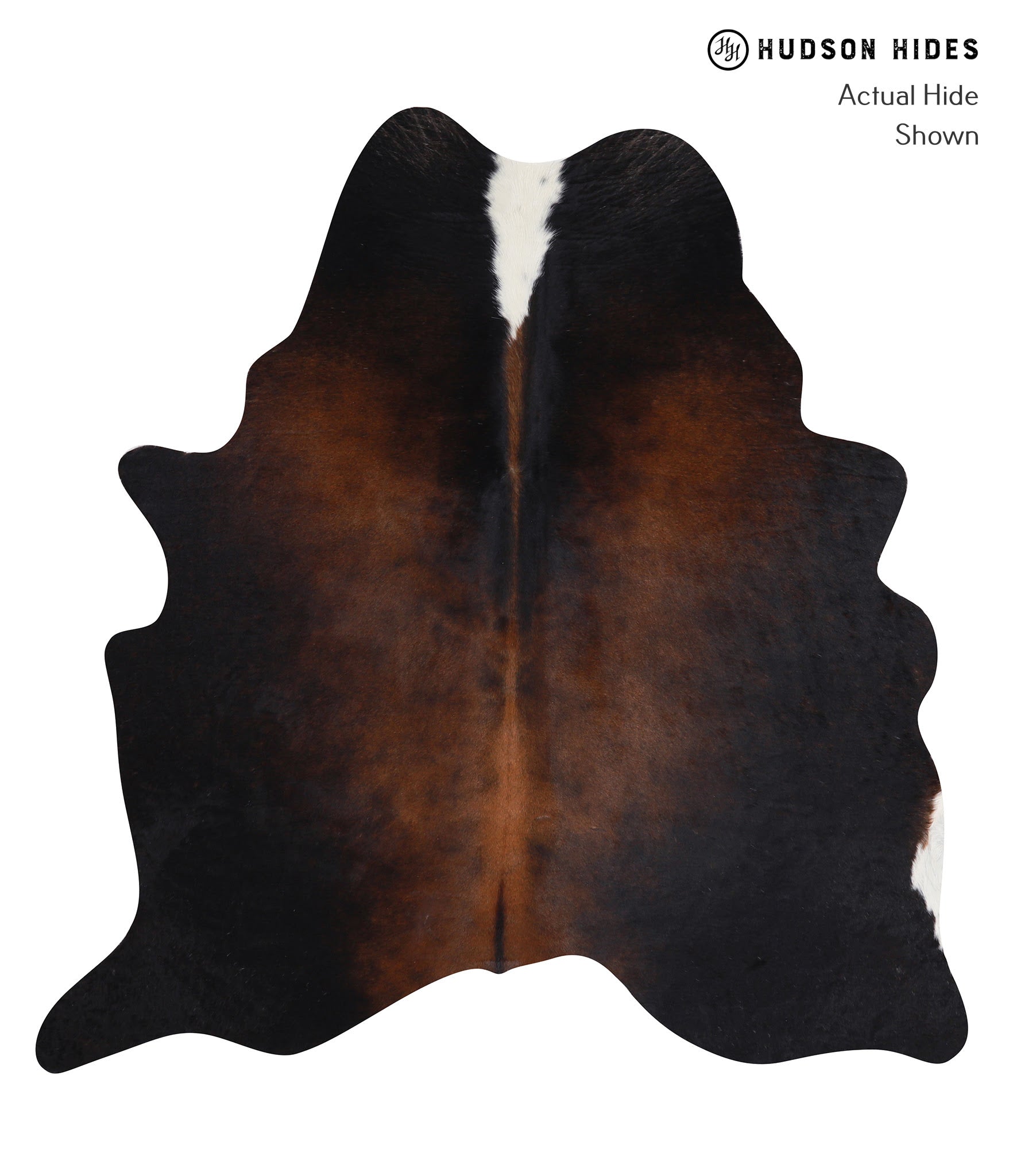 Chocolate and White Cowhide Rug #A7015