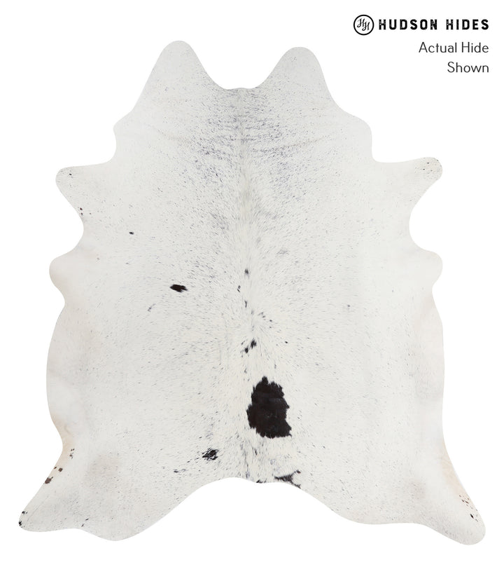 Salt and Pepper Black XX-Large Brazilian Cowhide Rug 7'4"H x 7'2"W #A7042 by Hudson Hides