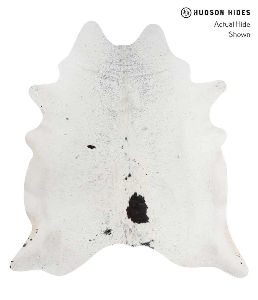 Salt and Pepper Black XX-Large Brazilian Cowhide Rug 7'4"H x 7'2"W #A7042 by Hudson Hides