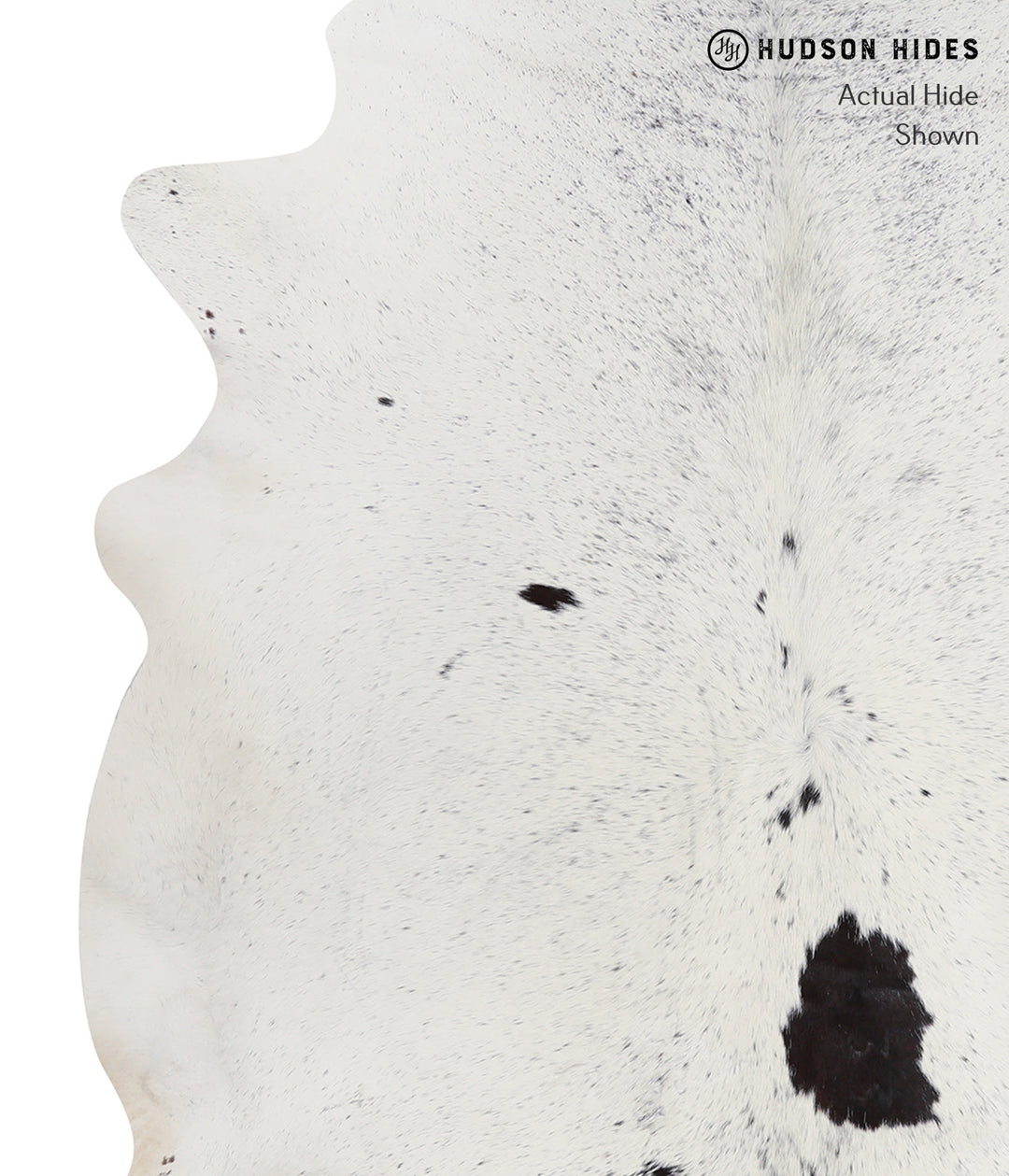 Salt and Pepper Black XX-Large Brazilian Cowhide Rug 7'4"H x 7'2"W #A7