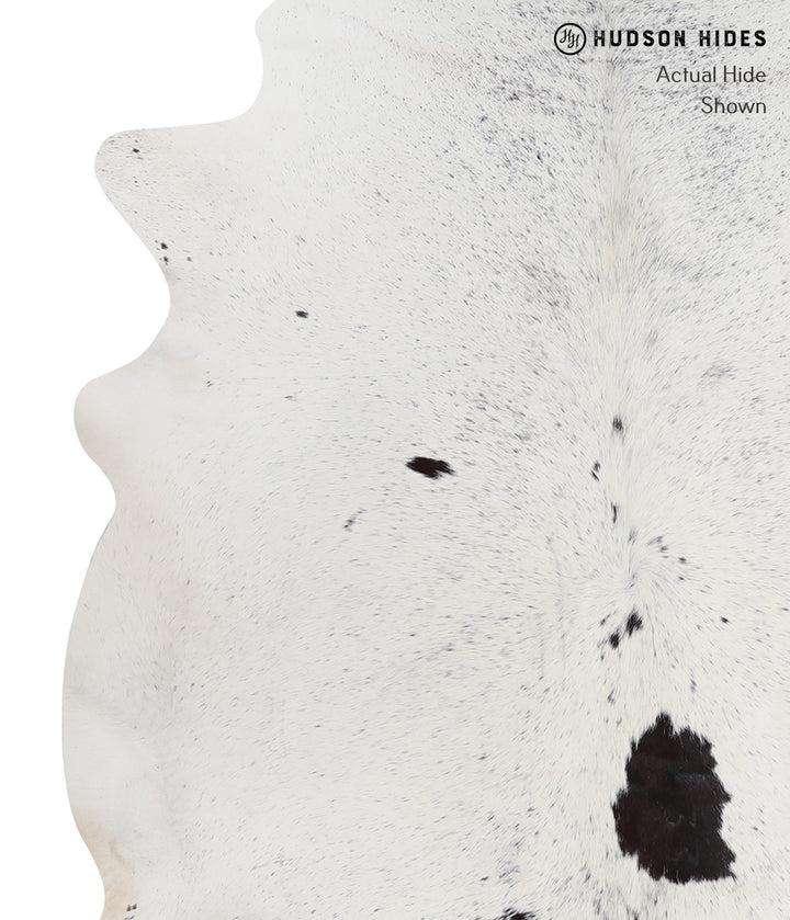 Salt and Pepper Black XX-Large Brazilian Cowhide Rug 7'4"H x 7'2"W #A7042 by Hudson Hides