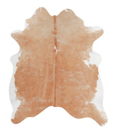 Beige and White X-Large Brazilian Cowhide Rug 6'11"H x 5'10"W #A7065 by Hudson Hides