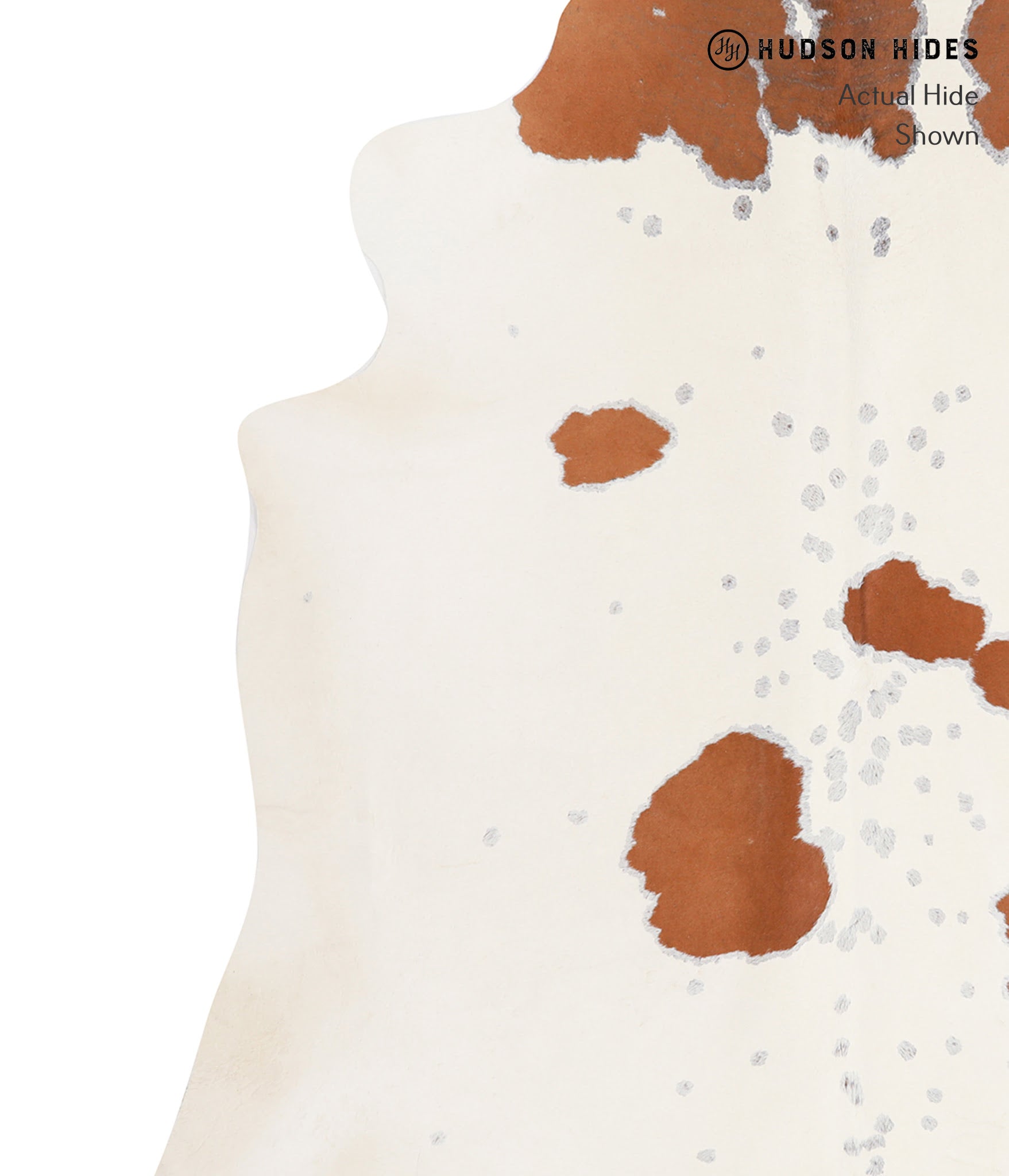 Brown and White Cowhide Rug #A7143