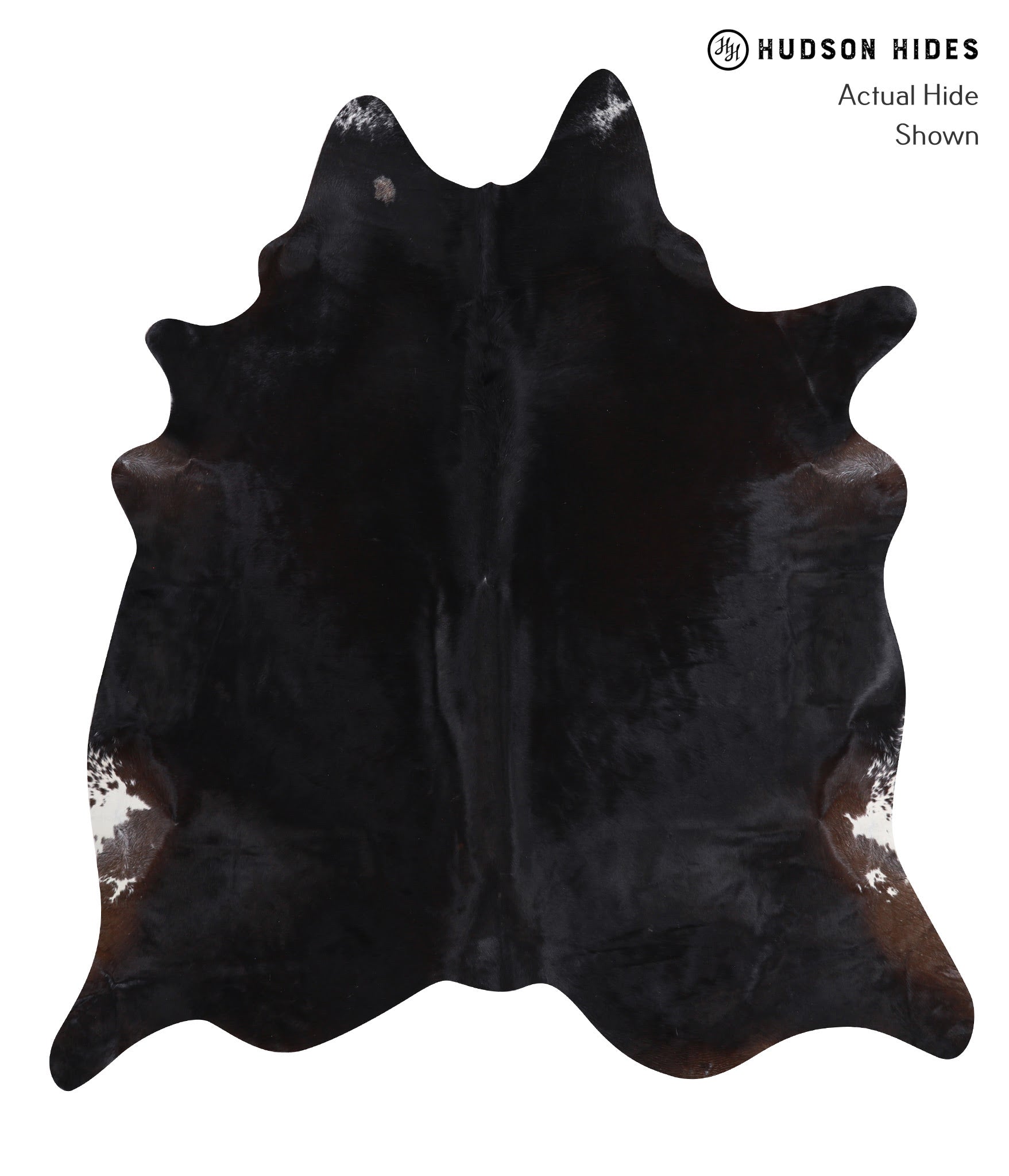 Solid Black Cowhide Rug #A7165