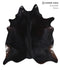 Solid Black X-Large Brazilian Cowhide Rug 7'3