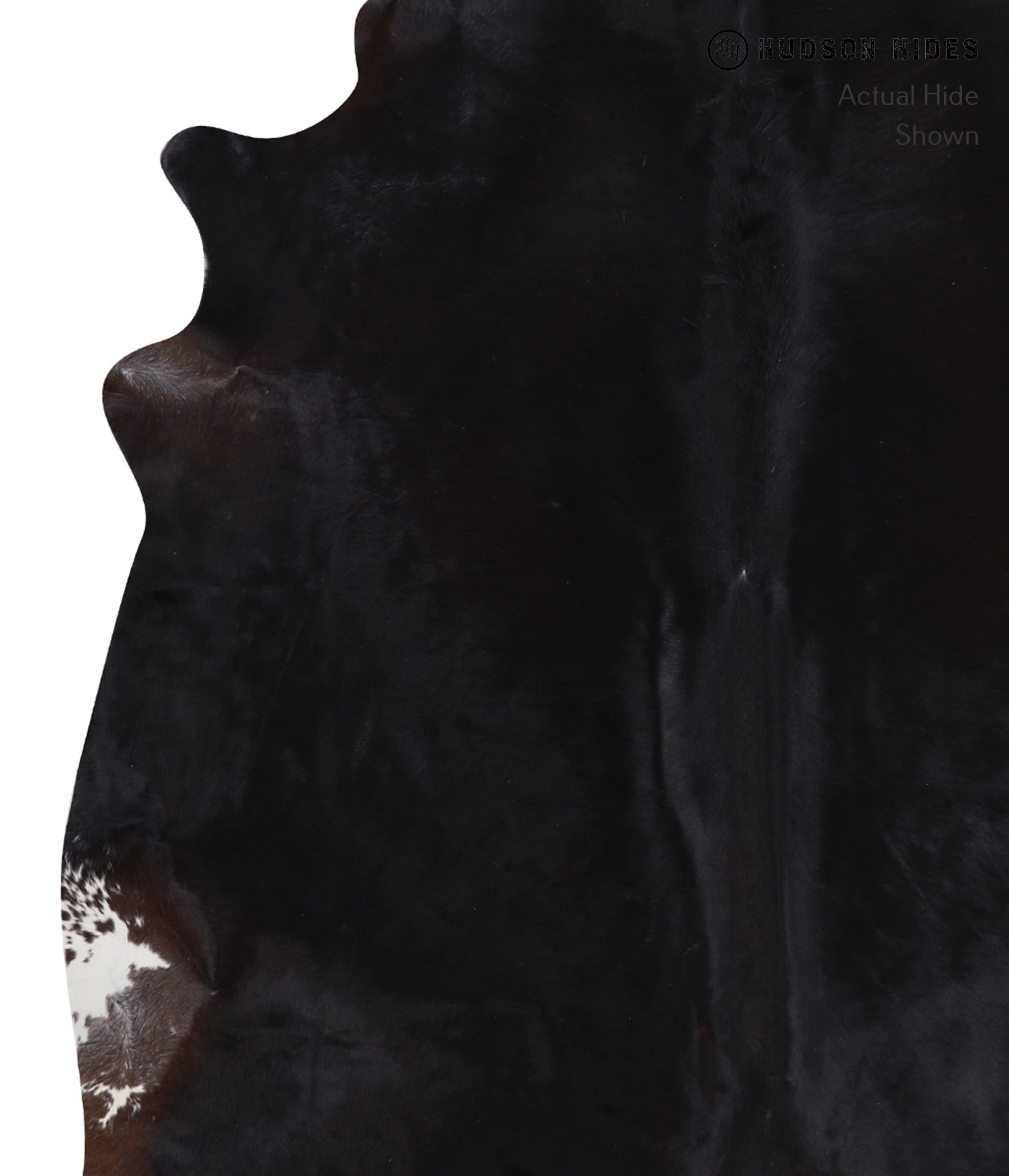 Solid Black Cowhide Rug #A7165