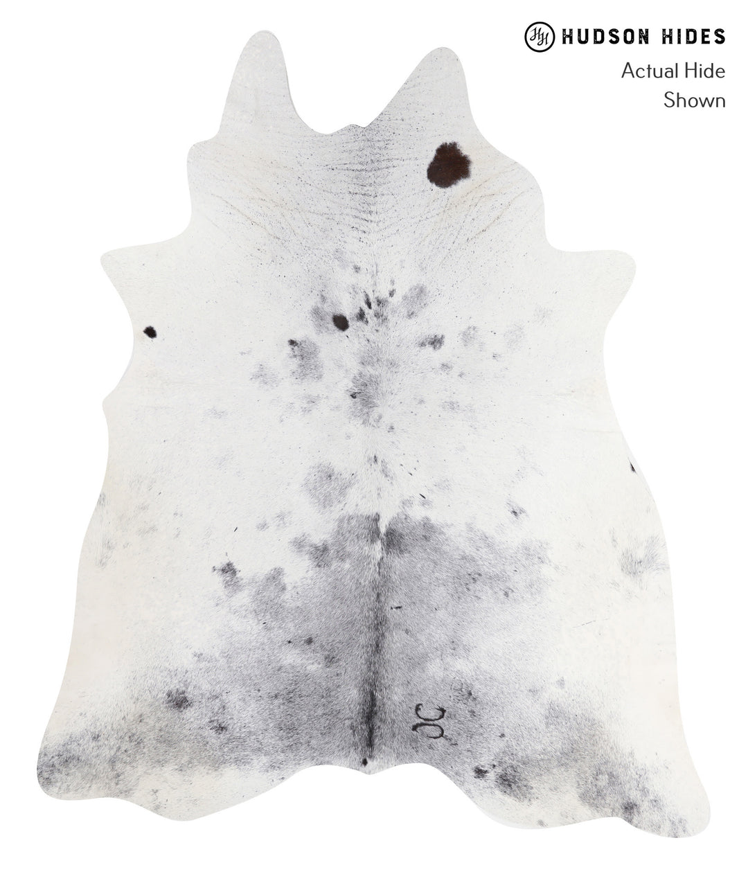 Salt and Pepper Black XX-Large Brazilian Cowhide Rug 7'11"H x 6'4"W #A