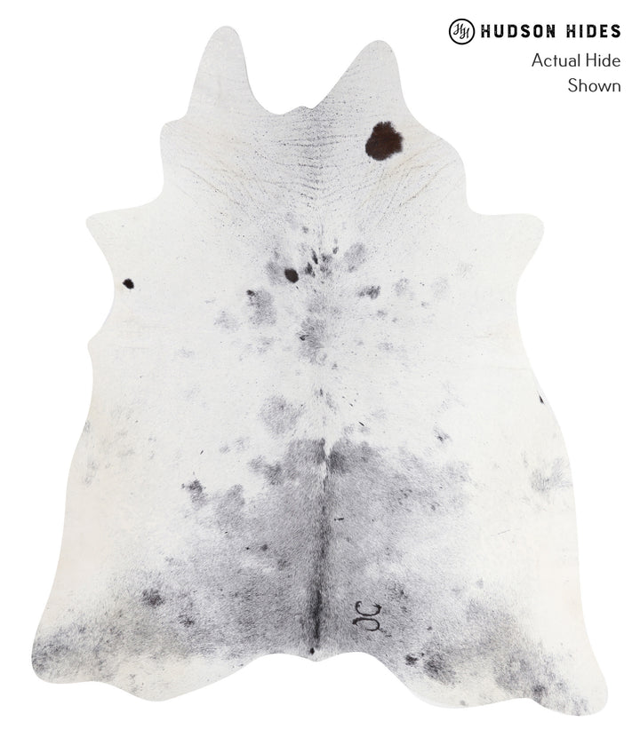Salt and Pepper Black XX-Large Brazilian Cowhide Rug 7'11"H x 6'4"W #A7278 by Hudson Hides