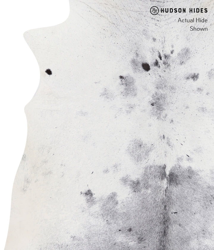 Salt and Pepper Black XX-Large Brazilian Cowhide Rug 7'11"H x 6'4"W #A7278 by Hudson Hides